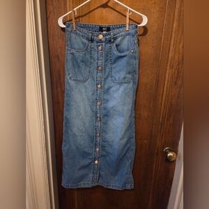 Kut From The Kloth Denim Maxi Dress- Size 0